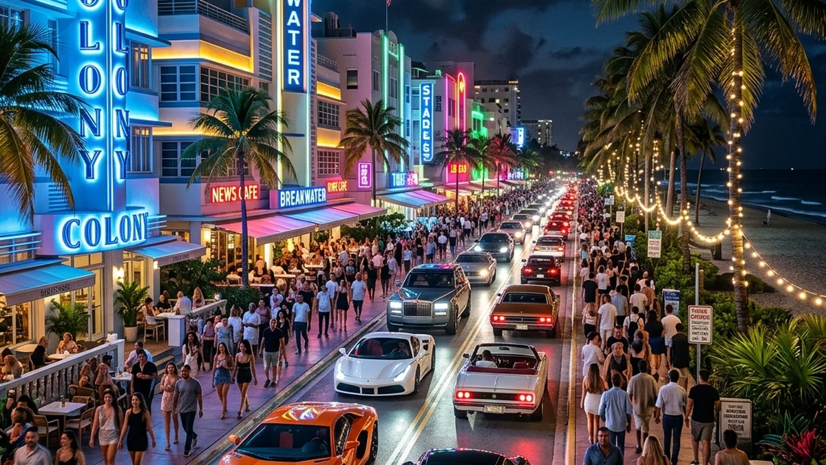 Vice City Ocean Drive Night