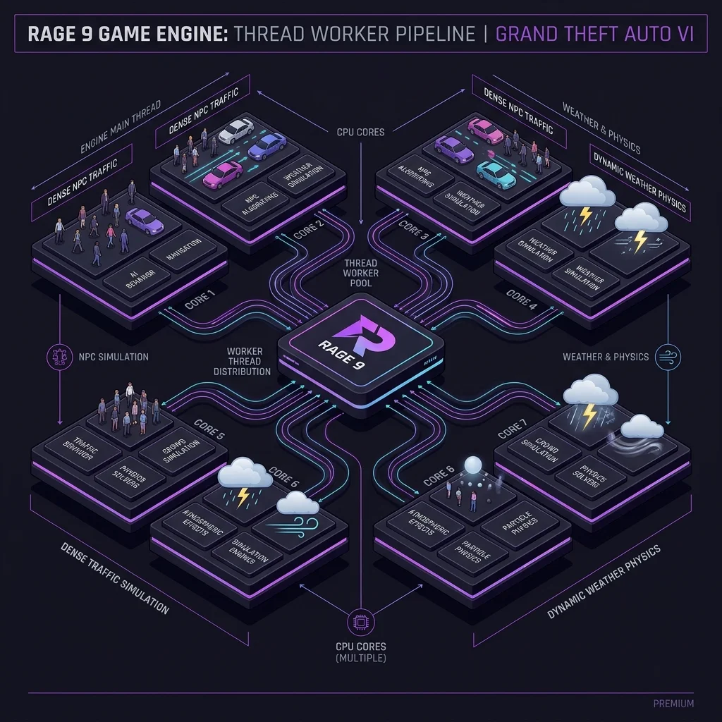 GTA 6 RAGE 9 Multi-Thread Engine Architecture