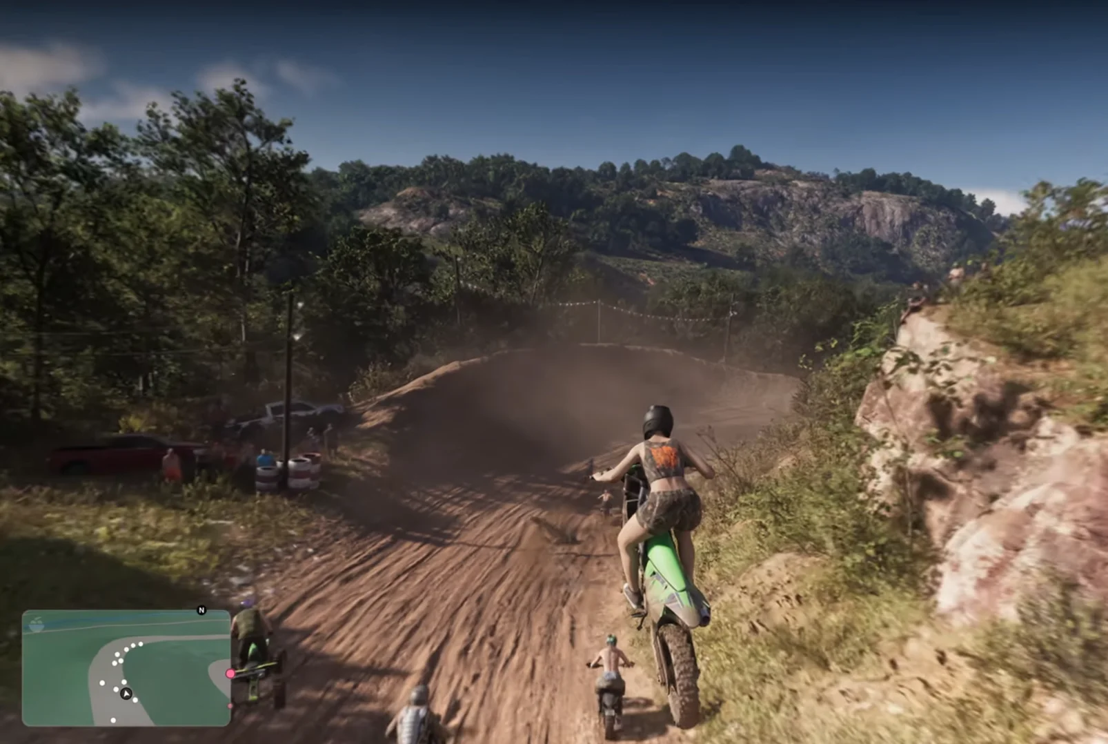 GTA 6 Real Gameplay Snapshot - High-Density Off-Road Dirt Track in Leonida Foothills