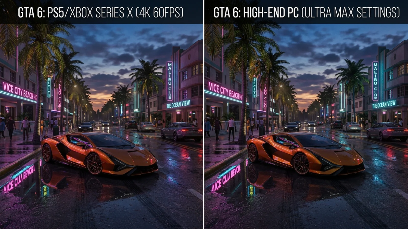 PS5 Pro vs Base PS5: Can PSSR Deliver 60 FPS in GTA 6's Dense Leonida?