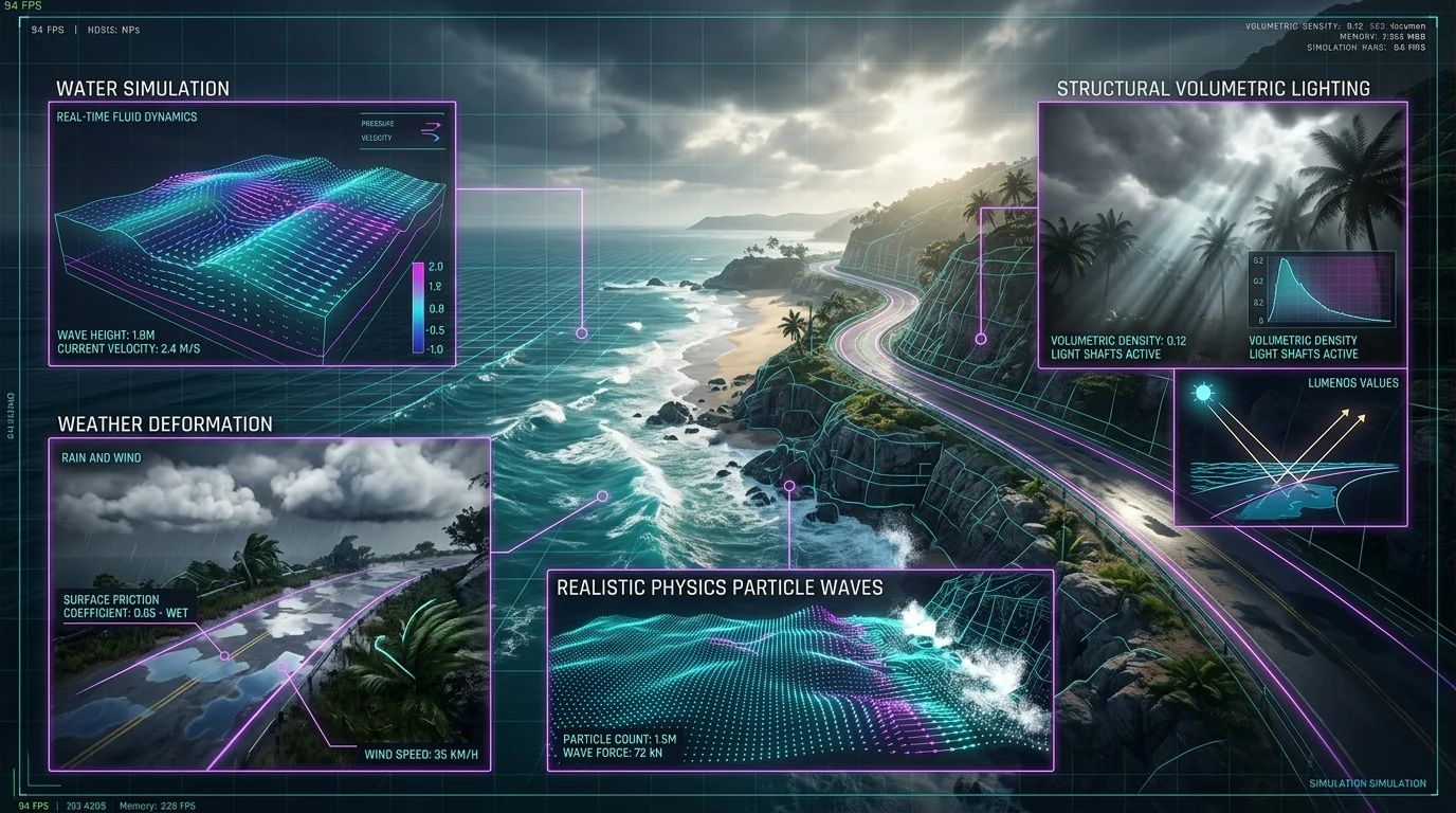 GTA 6 RAGE 9 Water Simulation and Environmental Physics Telemetry