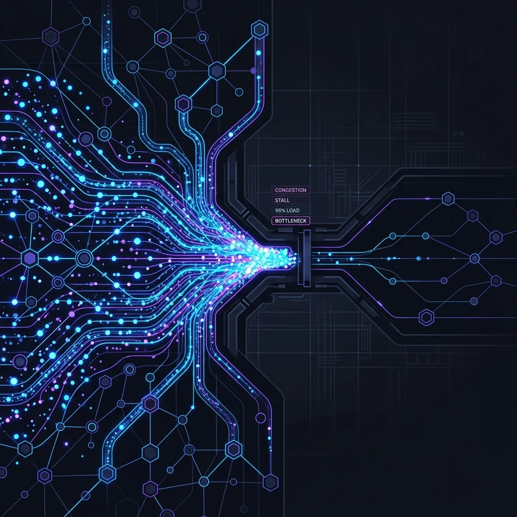 Complex node network or engine structure struggling to pass data through a tight bottleneck